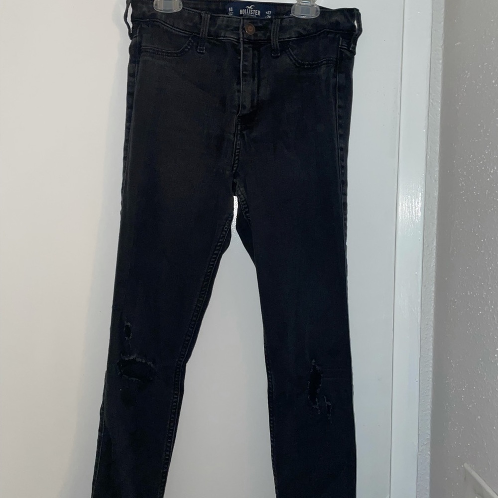 Abercrombie and Fitch Skinny Black Distressed
